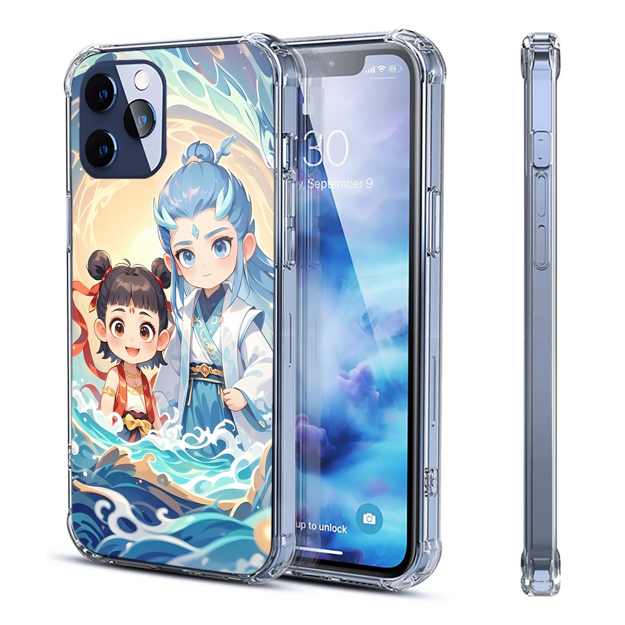 （画像用） Ne Zha 2 ナタ 魔童の大暴れ 【iPhone 12シリーズ対応】透明スマホケース（クリアソフトケース）